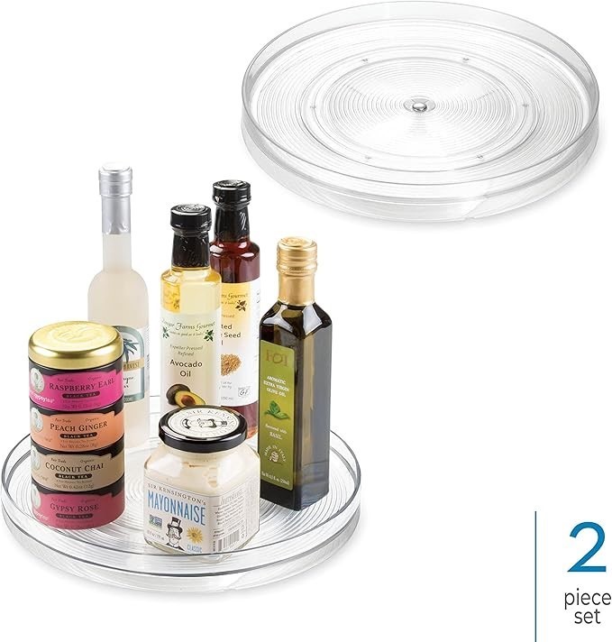 Pack of 2 x IDESIGN Linus Turntable Kitchen, Pantry or Countertop Organizat