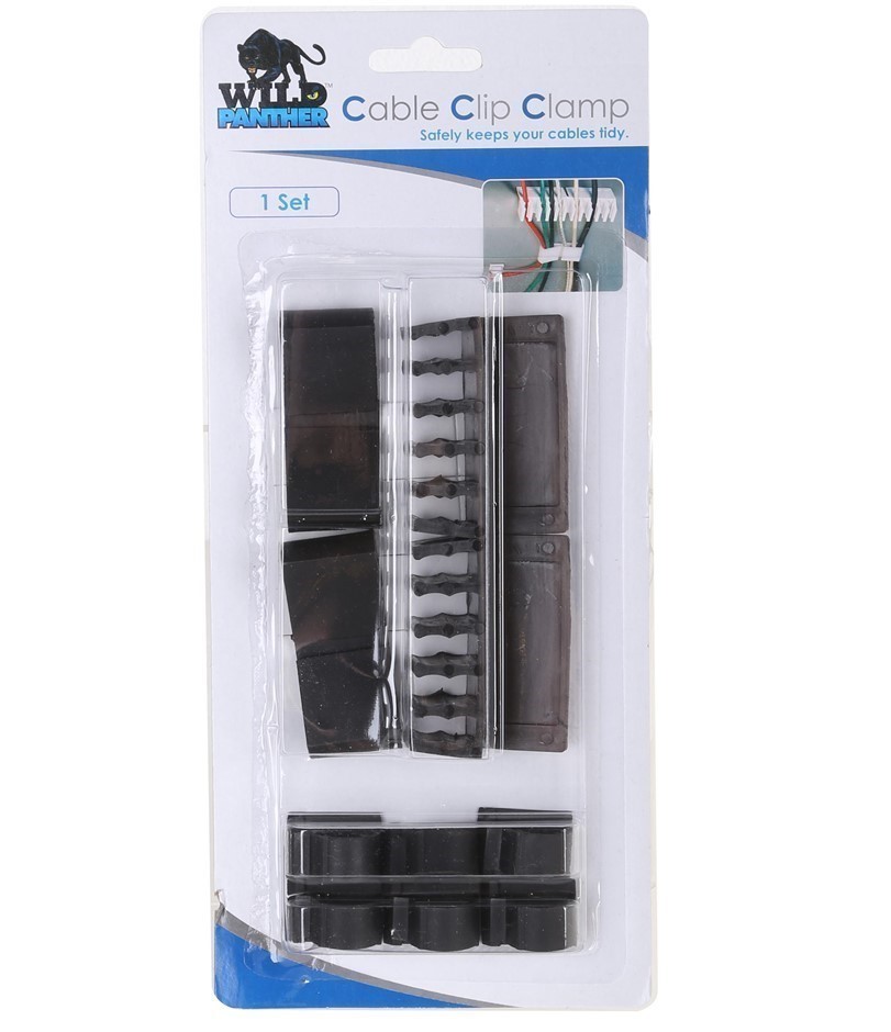 12 x Set of 10 Cable Clip Clamps with Adhesive Strip.