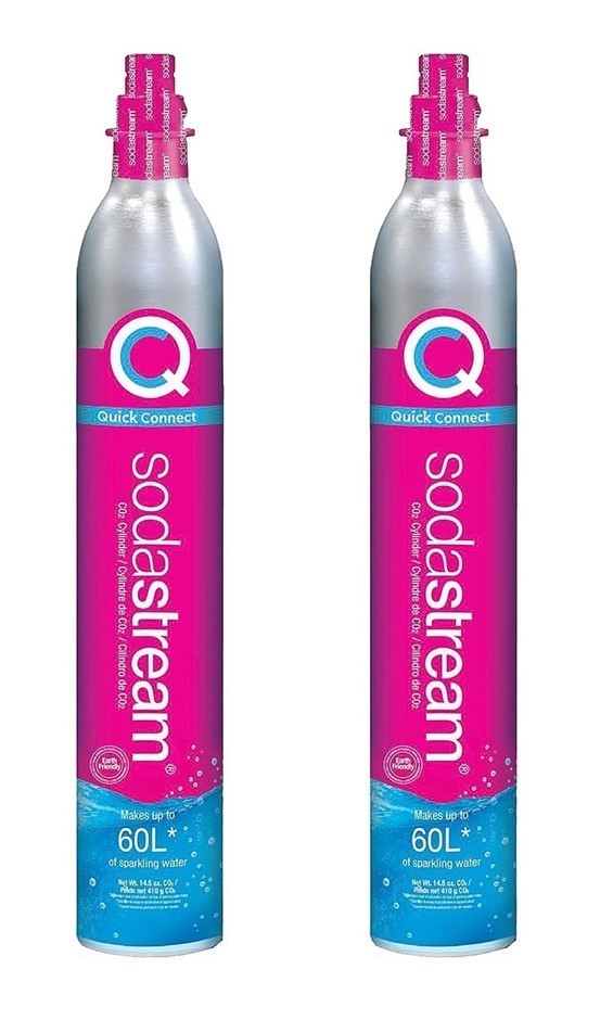 2 x SODASTREAM Quick Connect CO2 Cylinder, 60L. NB: 1 Cylinder is possibly