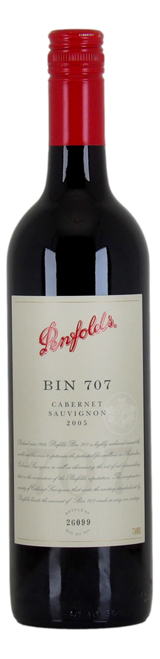 PENFOLDS Bin 707 2005 (1x 750mL), South Australia. 5* Prov