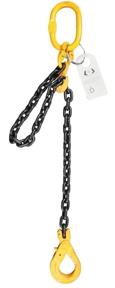 Lifting Chain Sling, Single Leg, WLL 2000kg, 8mm x 1M c/w Clevis Self Locki