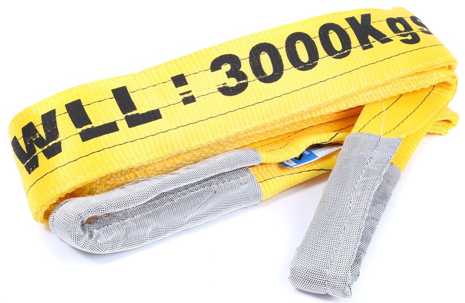 Flat Webb Lifting Sling, WLL 3,000kg x 4M (With Test Cert).