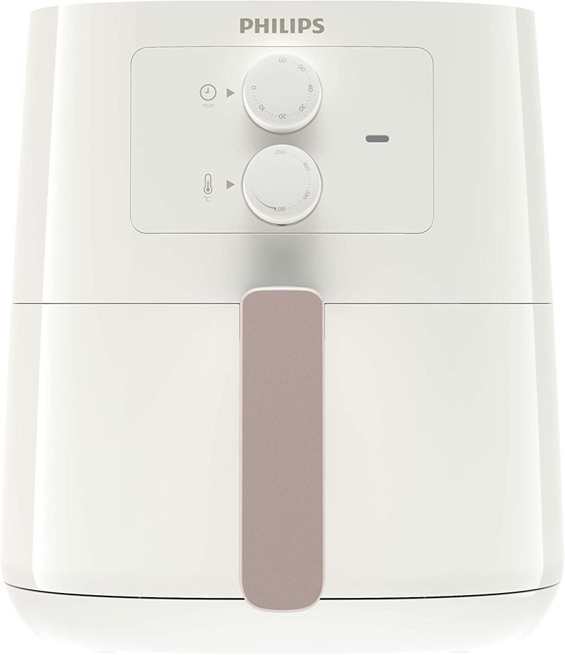 PHILIPS Airfryer Essential, 0.8kg/4.1L Capacity, White & Rose Gold, Model: