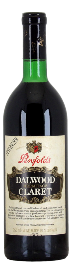PENFOLDS Dalwood Claret Cabernet Shiraz 1978 (1x 750mL), Hunter. 5* Prov