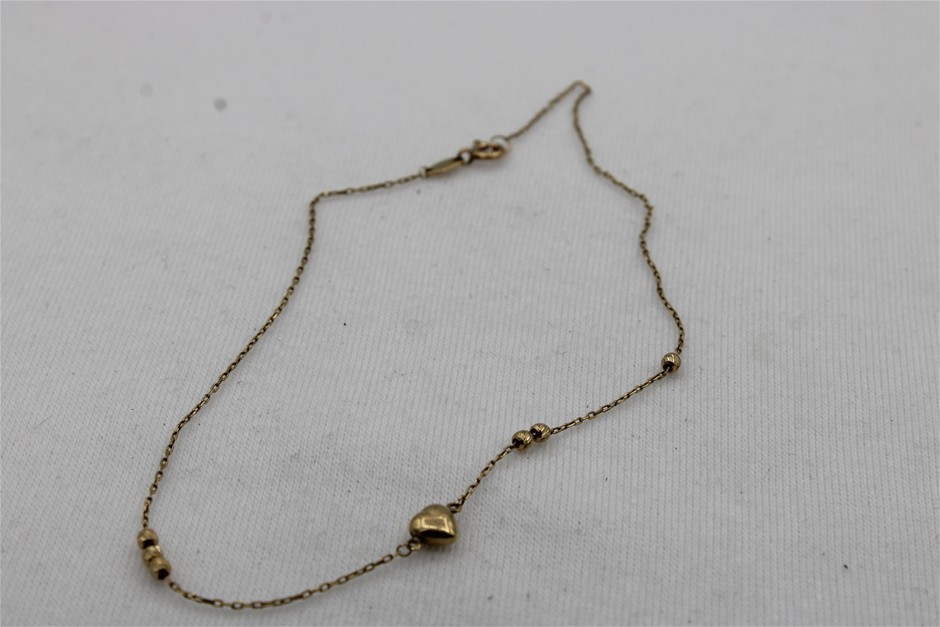 1 x Stamped 9ct Yellow Gold, Chain Anklet
