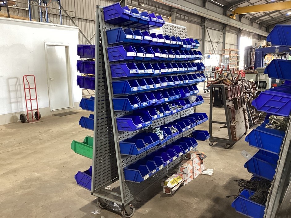 Mobile Dual Sided Parts Stand with Contents Auction (0057-5061370 ...