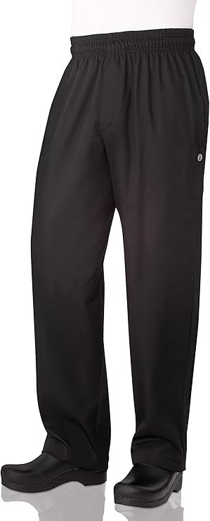 CHEF WORKS Men's Essential Baggy Chef Pant with Zipper Fly