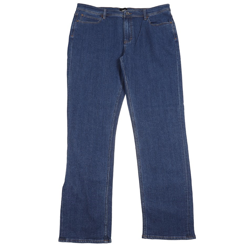 LEE Men's L-Two Slim Straight Jeans, Size 38, 63% Cotton, Mid Stone (AH0),