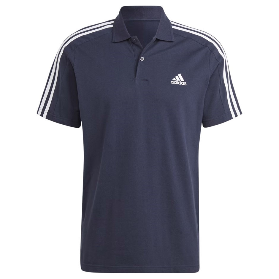 ADIDAS Men's 3S Pique Polo, Size AU M, 100% Cotton, Legink/White, IC9311.