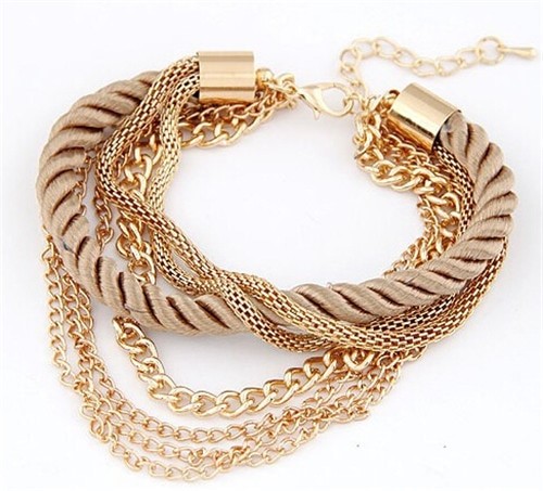 Designer Multilayer Handwoven Rope Charm Bracelet