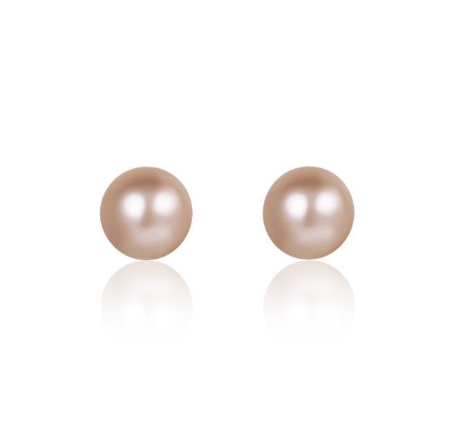 7mm Genuine Freshwater Pearl Earrings made with solid 925 Sterling Silver