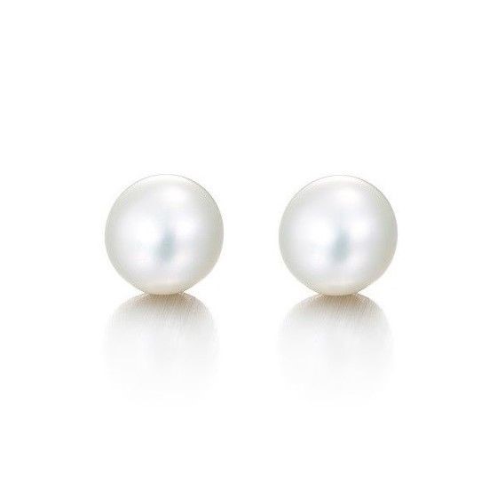 8mm Genuine Freshwater Pearl Earrings made with solid 925 Sterling Silver