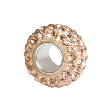 Peach Spinner Pendant Featuring 80+ Crystals- FITS PANDORA BRACELET