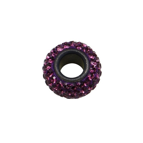 Purple Spinner Pendant Featuring 80+ Crystals - FITS PANDORA BRACELET