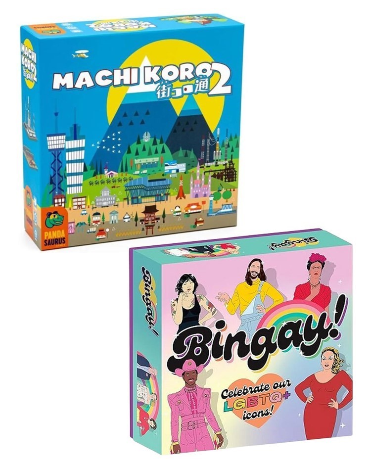 BUNDLE: PANDASAURUS Machi Koro 2 Board Game + BINGAY!: Celebrate Our LGBTQ+