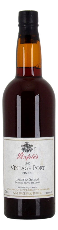 PENFOLDS Bin 479 Vintage Port 1960 (1x 738mL), Barossa Valley. 5* Prov