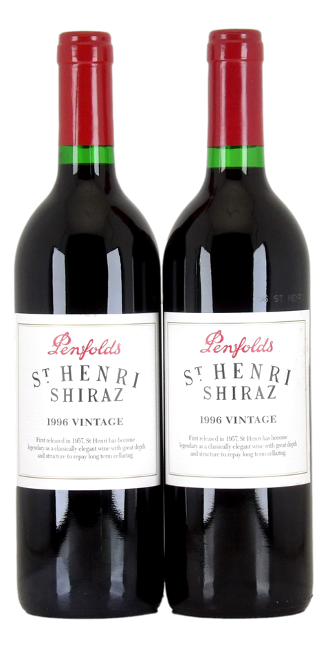 PENFOLDS St. Henri Shiraz 1996 (2x 750mL), South Australia. 5* Prov
