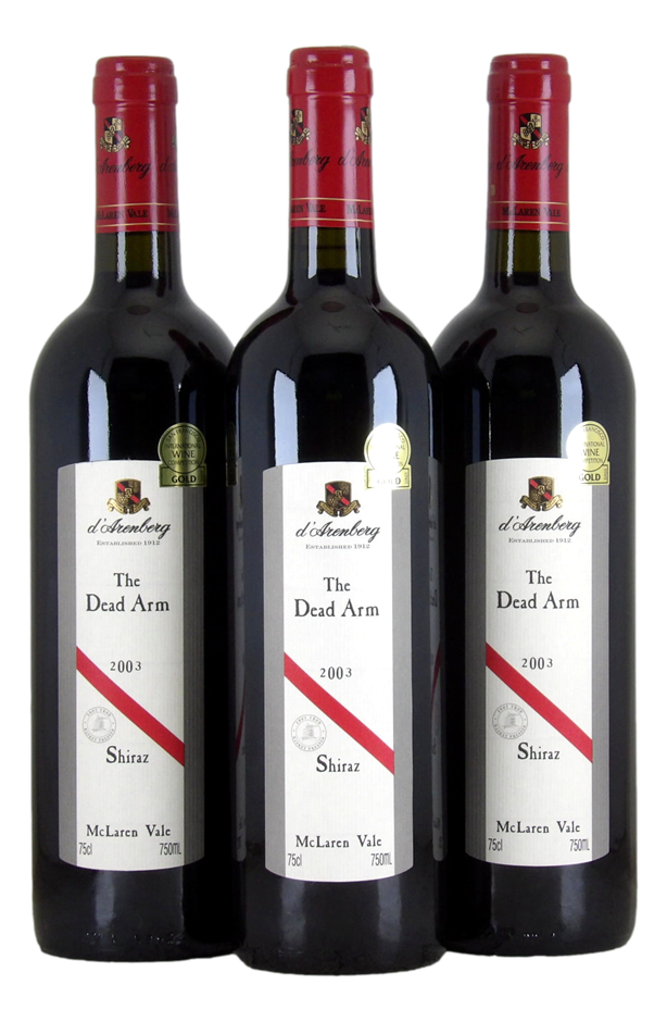 d`Arenberg Wines The Dead Arm Shiraz 2003 (3x 750mL), McLaren Vale. 5* Prov
