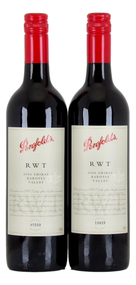 Penfolds RWT Shiraz 2006 (2x 750mL), Barossa Valley. 5* Prov