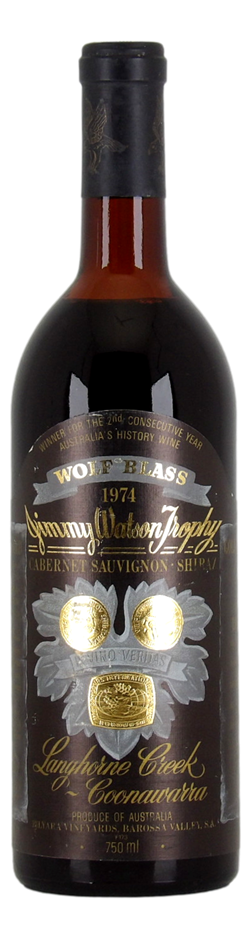 WOLF BLASS WINES Black Label 1974 (1x 750mL), South Australia. 5* Prov