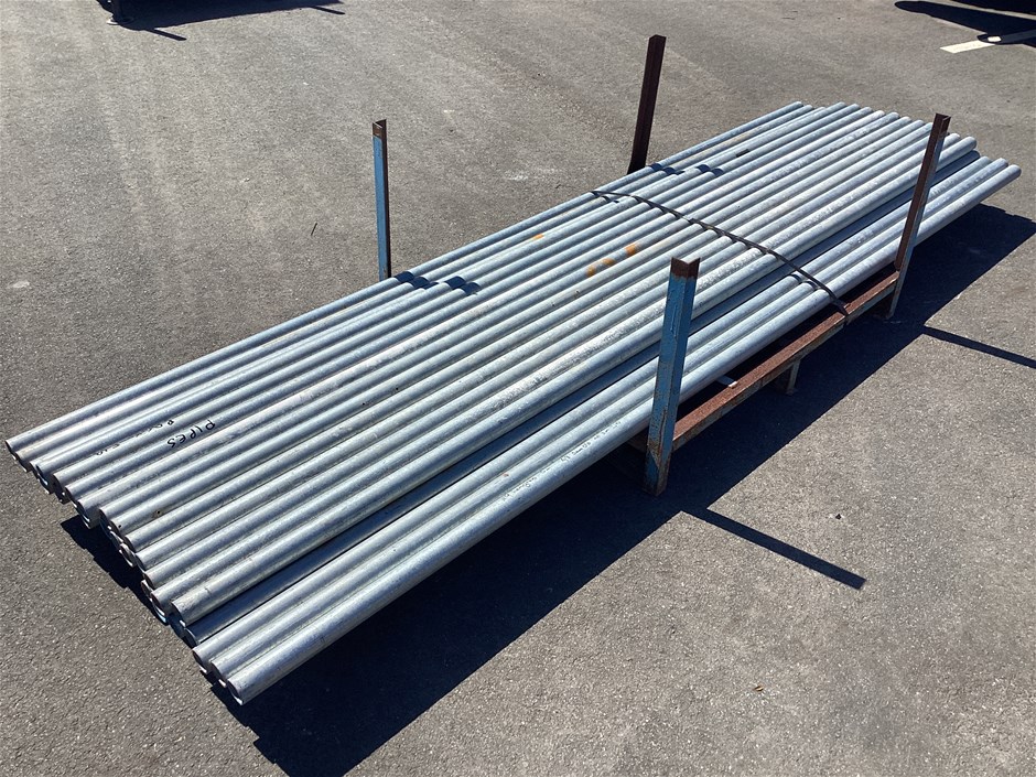 Steel Cage Containing Black Pipe