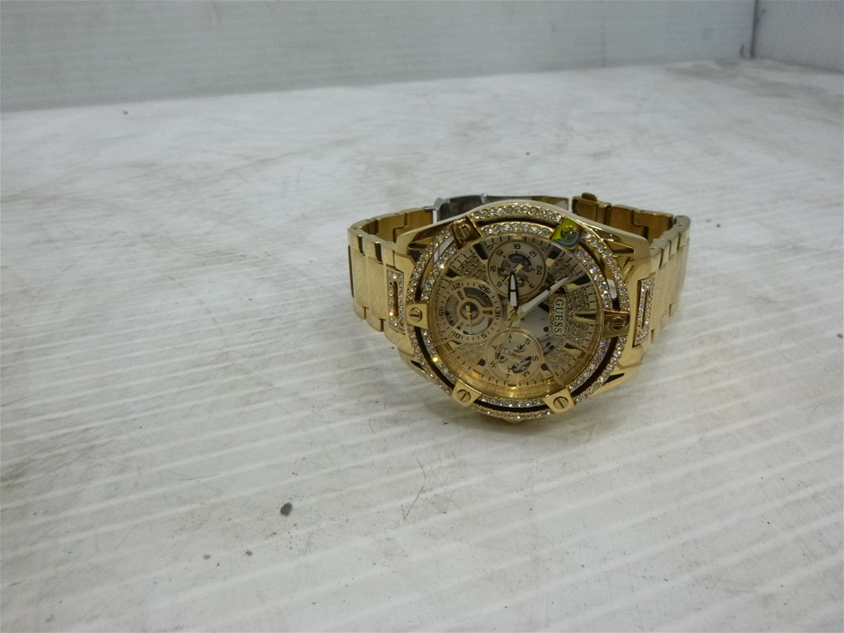 Guess Luxury Gold Zirconia Sparkling Watch