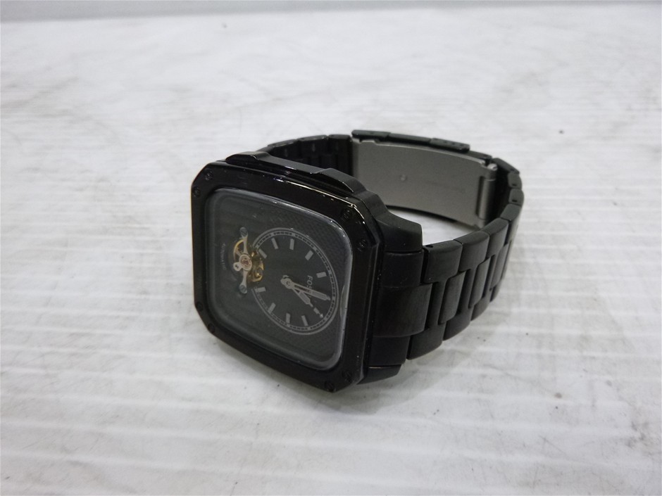 Fossil Inscription ME3238 Automatic Open Heart Dial Black Watch