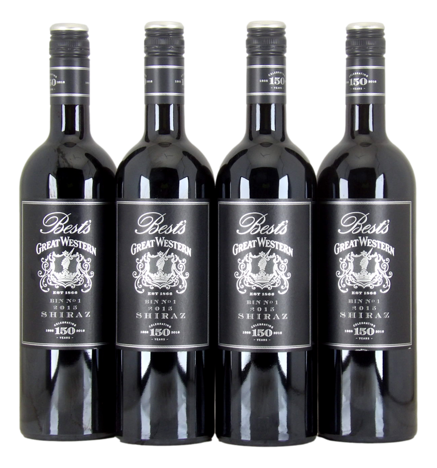 Best's Great Western Bin No 1 Shiraz 2015 (4x 750mL), Great Western