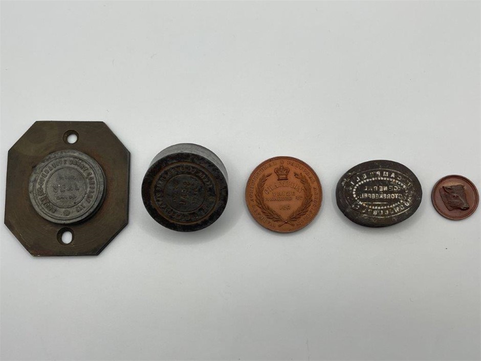 5 x Asstd NZ Commemorative items and medals incl. Strike Tokens & Dies ...