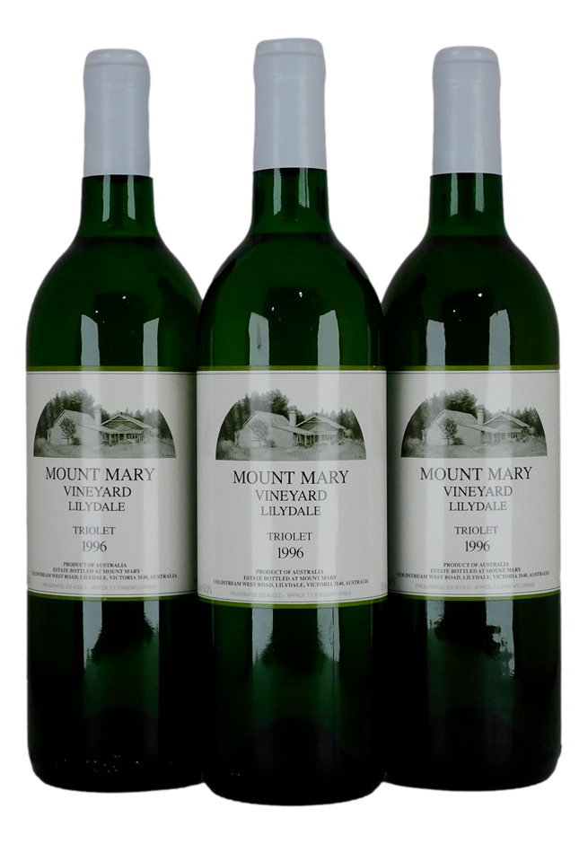 Mount Mary Triolet 1996 (3x 750mL), Yarra Valley.