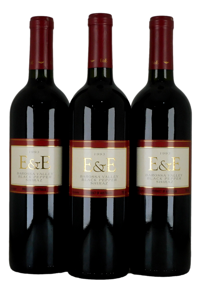 Barossa Valley Estate E & E Black Pepper Shiraz 1993 (3x 750mL),