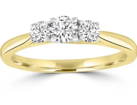 9K Yellow GOLD 0.50CT HI I1 DIAMOND RING