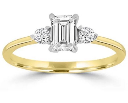 9K Yellow GOLD 0.50CT HI I1 DIAMOND RING