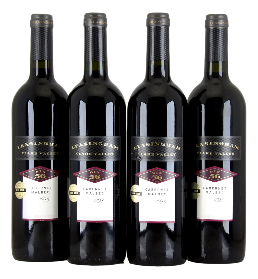 Leasingham Bin 56 Cabernet Malbec 1998 (4x 750mL),