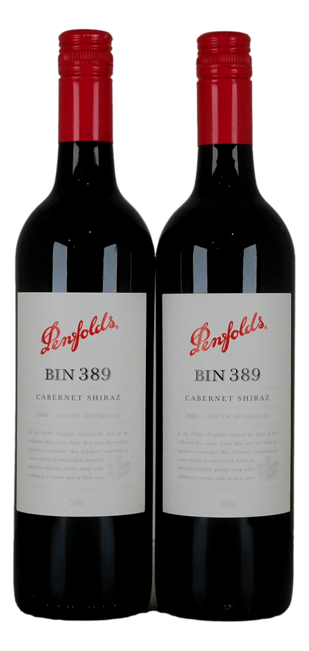 Penfolds `Bin 389` Cabernet Shiraz 2005 (2x 750mL) SA.