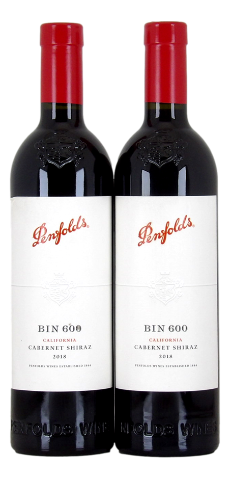 Penfolds Bin 600 Cab Shiraz 2018 (2x 750mL), California.