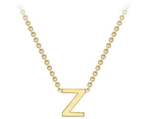 #1 9K YELLOW GOLD INITIAL 'Z' NECKLACE 38+5cm