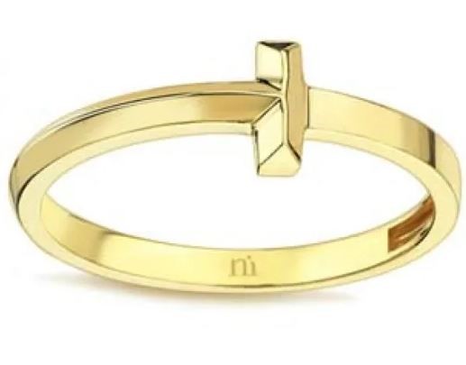 9K Yellow Gold BAR RING