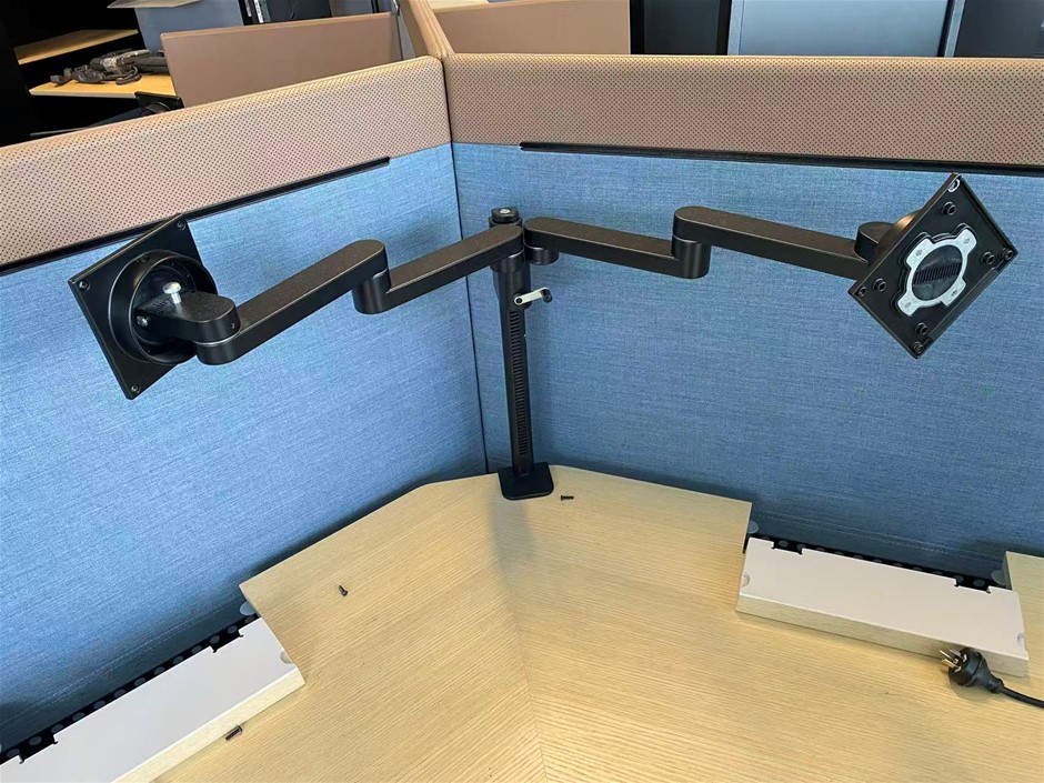 Dual Monitor Stand Desk Mount Arm 90cm Extension for LED LCD Screens ...