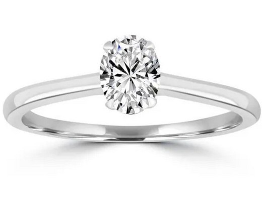 9K WHITE GOLD 0.63CT HI I1 DIAMOND RING