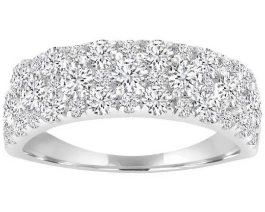 9K WHITE GOLD 2CT HI I1 DIAMOND RING