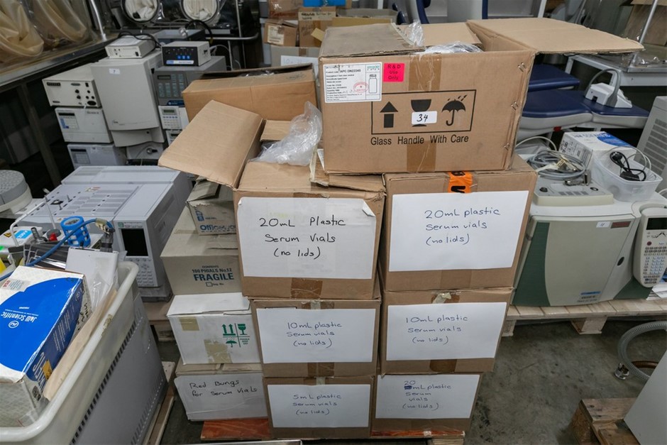 Assorted Plastic Vials and Bottles