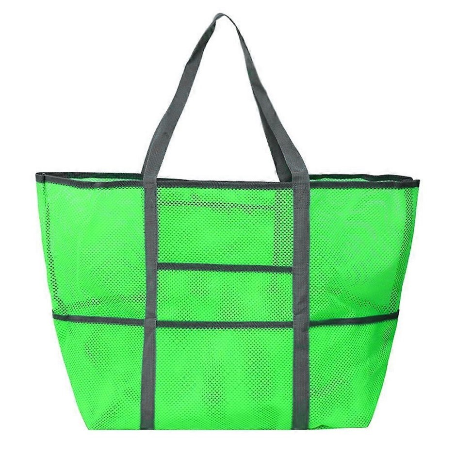 Large Beach Bag Pool Bags, Mesh Beach Tote for Toys, Towel, 42 x 38 x 20cm