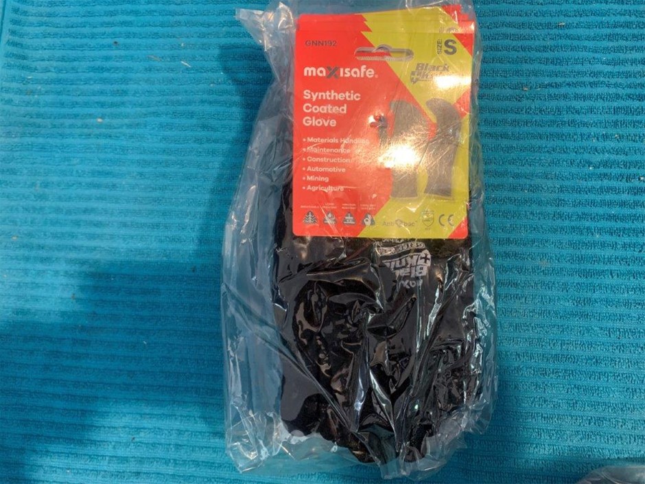 New in Packets Maxisafe Synthetic Coated Gloves, Quantity 24 Pairs