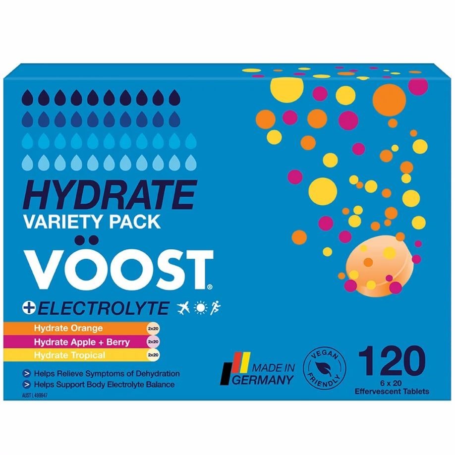 VOOST Hydrate Electrolyte Variety Pack 120pc Effervescent Tablets (6 x Pack