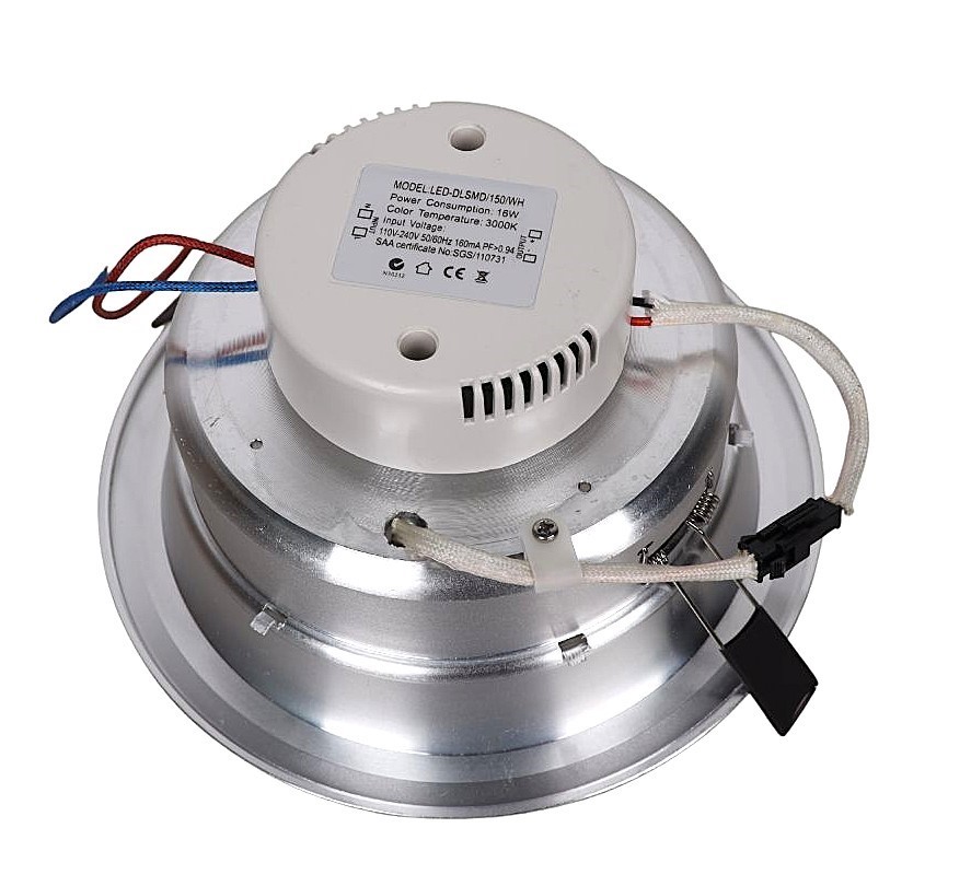 Box of 18 x LUMMAX 16W LED Round Deep Face Commercial Downlights 3000K, Sat