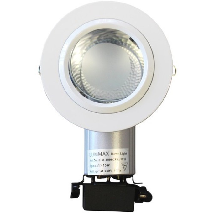 Box of 20 x LUMMAX 15W Compact Fluorescent Downlights, White.