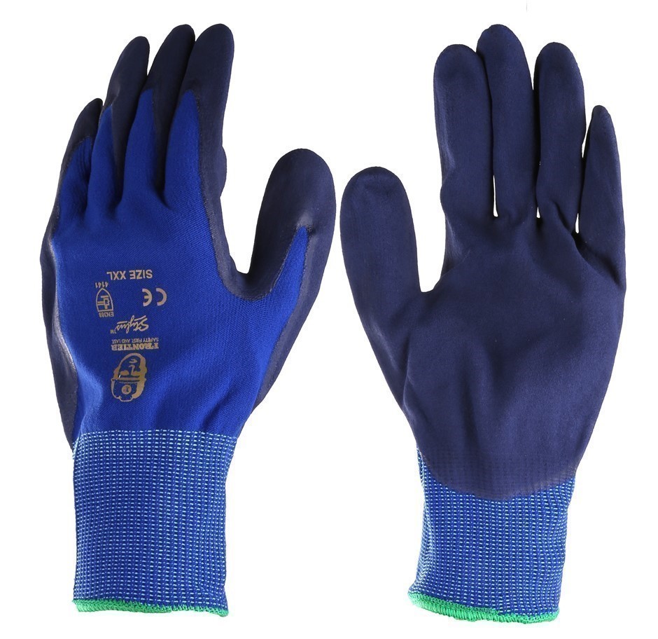 12 Pairs x FRONTIER Stylus Touch Screen Approved Gloves, Size XL, Blue.