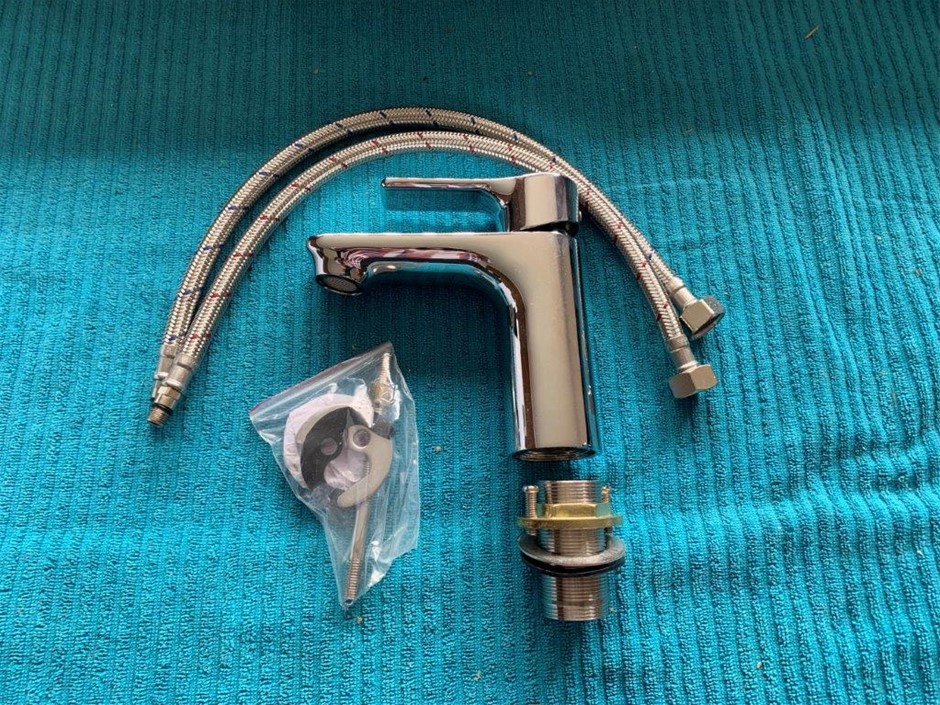 New in Box Multitude Basin Mixer Tap, Chrome Finish - Quantity 1