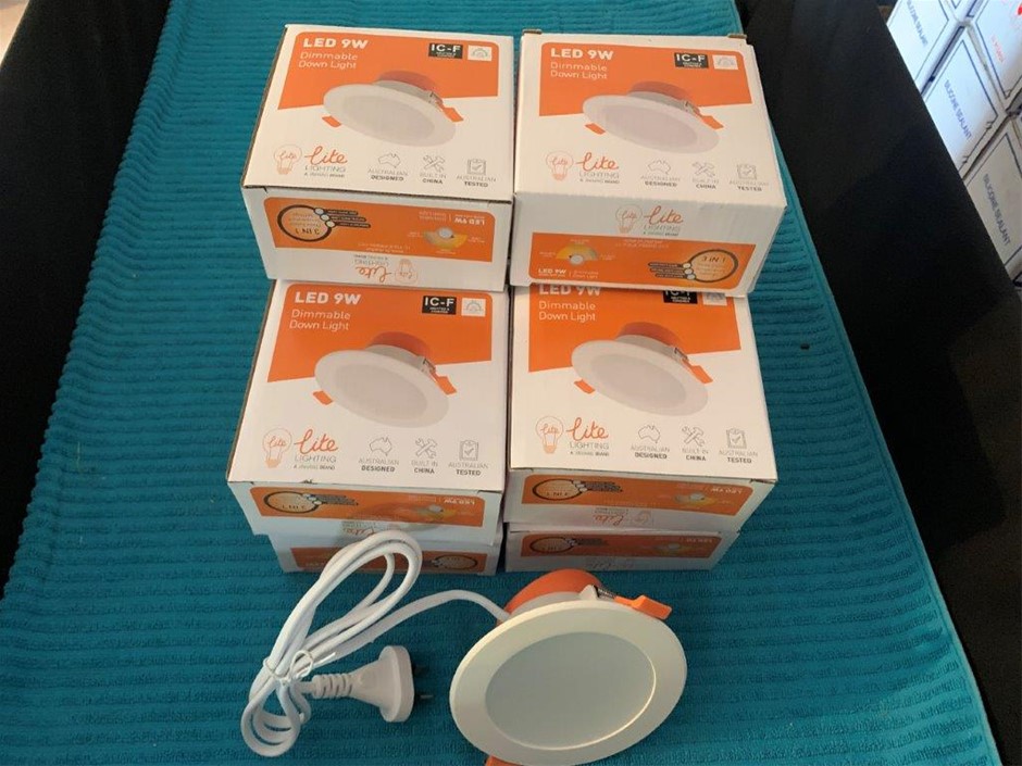 New in Boxes Lite 9W LED Dimmable Down Lights - Quantity 10